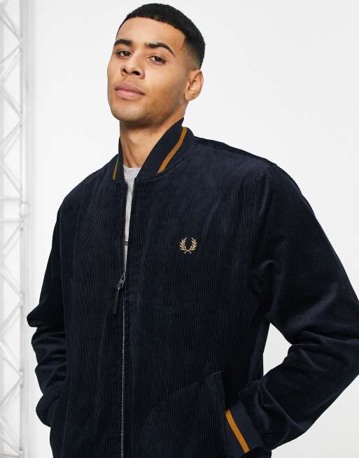 Chaqueta bomber azul marino de pana de Fred Perry