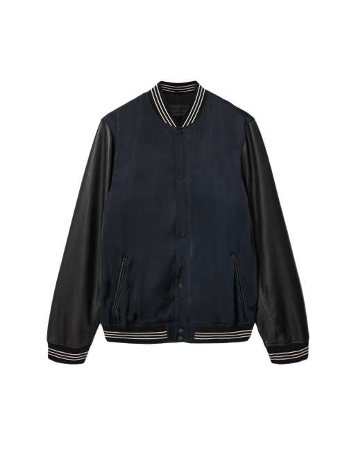 Chaqueta bomber azul marino y negra Taishi de AllSaints, 2 de 6