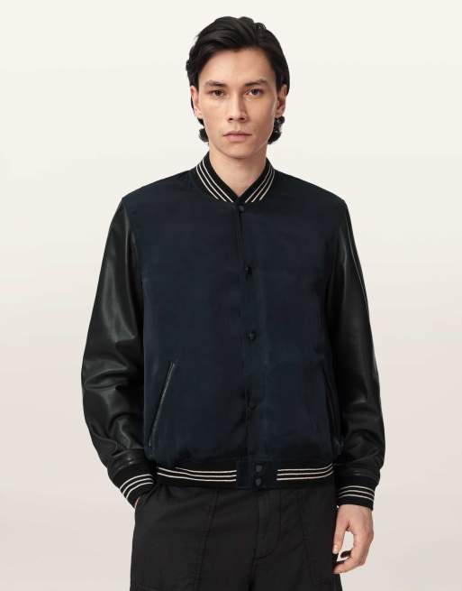 Chaqueta bomber azul marino y negra Taishi de AllSaints, 4 de 6