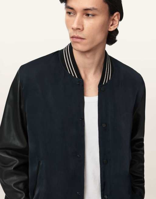 Chaqueta bomber azul marino y negra Taishi de AllSaints, 5 de 6