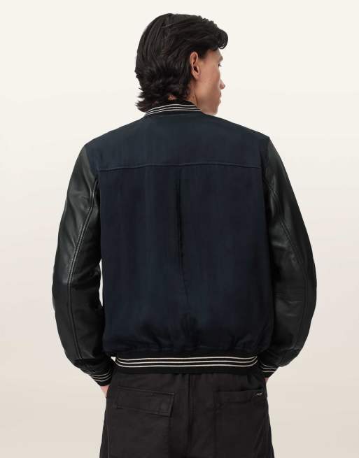 Chaqueta bomber azul marino y negra Taishi de AllSaints, 6 de 6