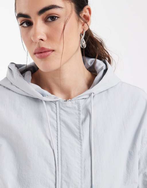Chaqueta bomber azul pálido impermeable con bajo abullonado de ASOS DESIGN, 2 de 4