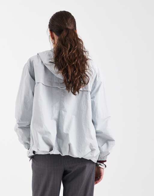 Chaqueta bomber azul pálido impermeable con bajo abullonado de ASOS DESIGN, 4 de 4
