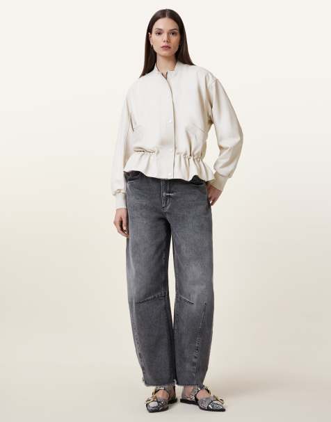 Chaqueta bomber blanca de cuero Sofi de AllSaints - view 1
