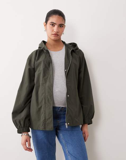 Chaqueta bomber caqui impermeable con bajo abullonado de ASOS DESIGN Maternity - view 1