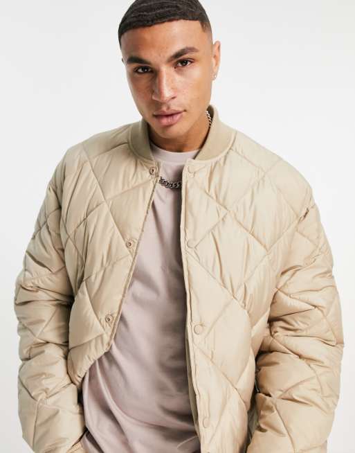 Chaqueta bomber color piedra de Topman
