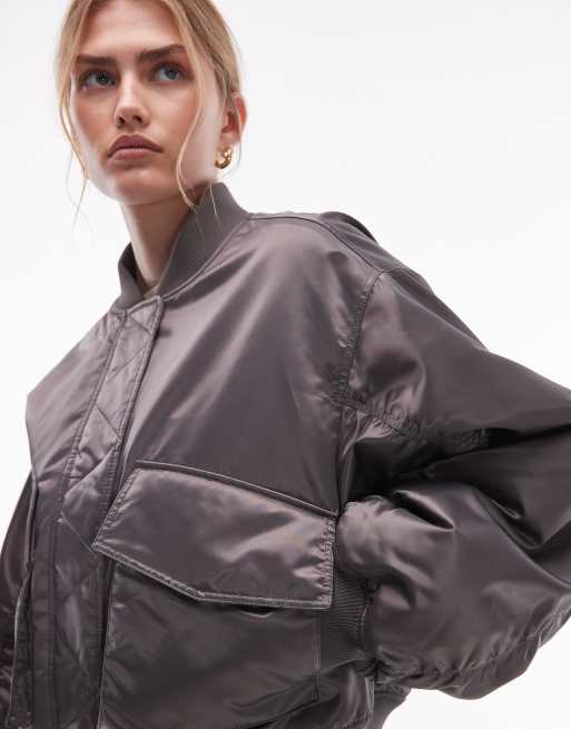 Chaqueta bomber gris oscuro de & Other Stories , 2 de 4