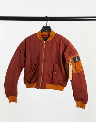 bomber marron mujer