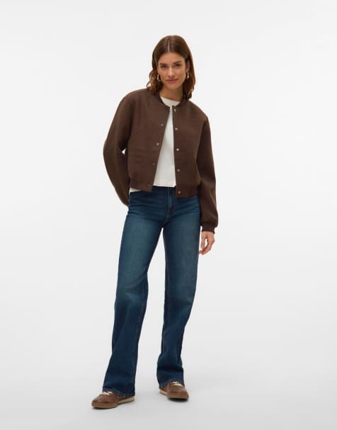 Chaqueta bomber marrón chocolate de Vero Moda - view 1