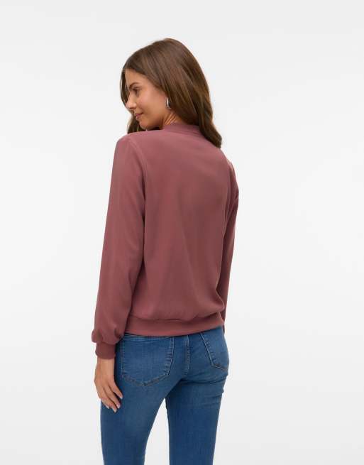 Chaqueta bomber marrón rosado de Vero Moda, 2 de 7