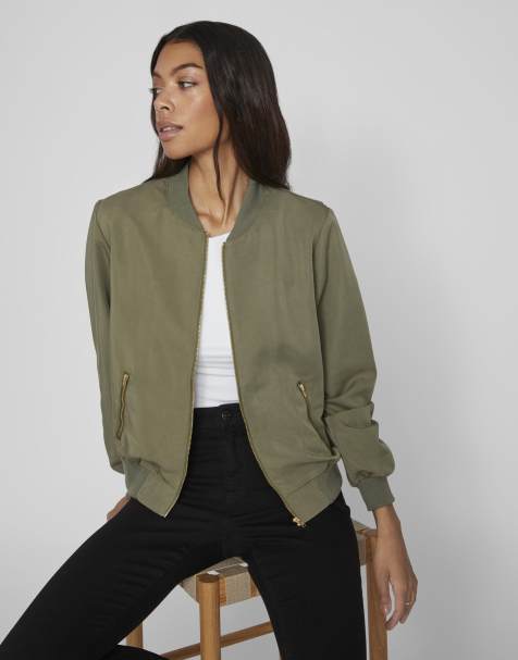 Chaqueta bomber marrón rosado de VILA - view 1