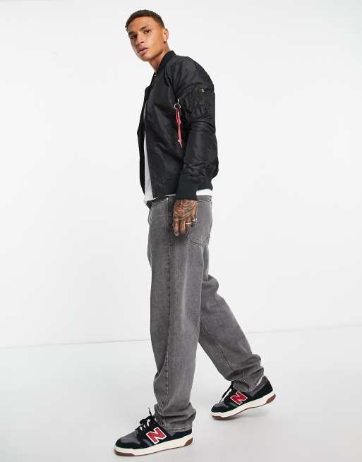 Chaqueta bomber negra de corte slim MA-1 TT de Alpha Industries, 4 de 4