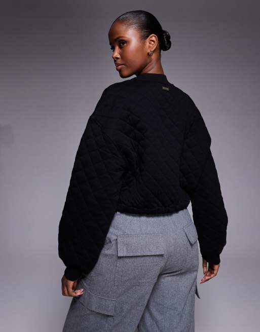 Chaqueta bomber negra de tejido de sudadera Katya de Barbour International, 2 de 4