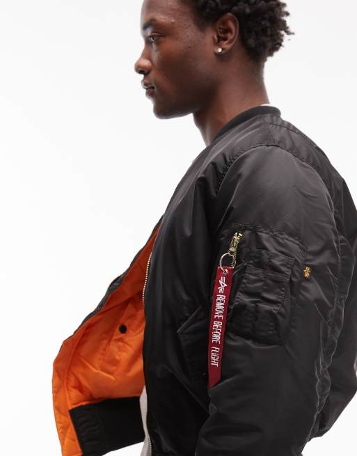 Chaqueta bomber negra reversible clásica MA-1 Heritage de Alpha