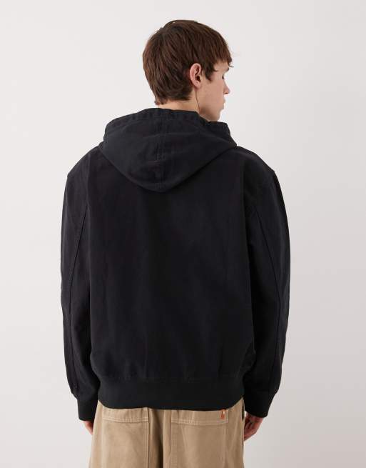 Chaqueta bomber negra sin forro con capucha de lona de Dickies, 3 de 5