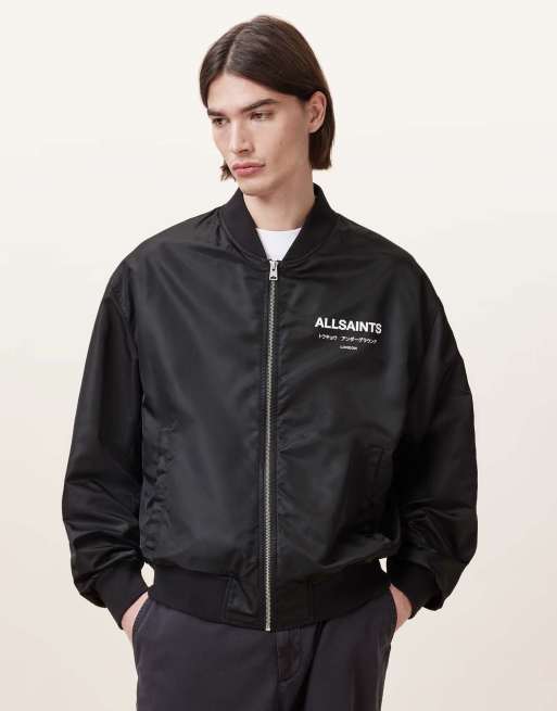 Chaqueta bomber negra Underground de AllSaints