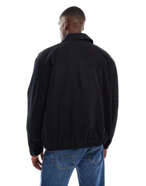 Chaqueta bomber negro lavado de ASOS DESIGN, 3 de 5