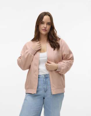Chaqueta bomber rosa de Vero Moda Curve - view 1