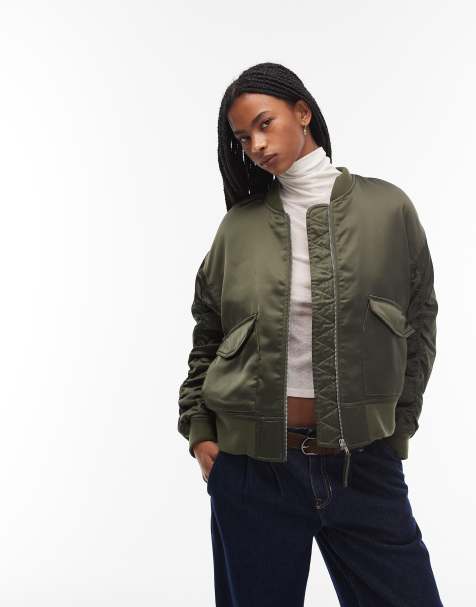 Chaqueta bomber verde caqui técnica de satén Andy de Levi's - view 1