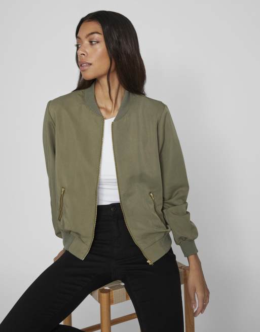 Chaqueta bomber verde trébol de VILA