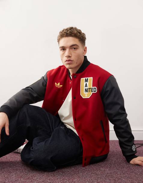 Chaqueta burdeos con diseño del Manchester United VRCT de adidas Originals - view 1