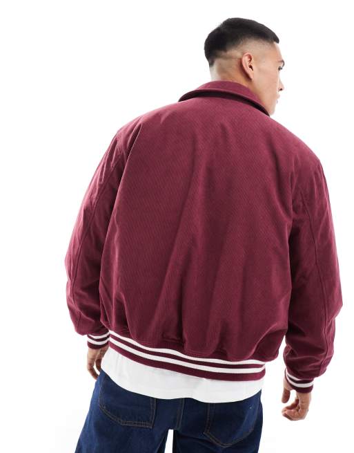 Chaqueta burdeos de estilo universitario de pana de Tommy Jeans, 4 de 4
