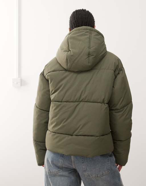 Chaqueta caqui acolchada con capucha de Noisy May, 4 de 4