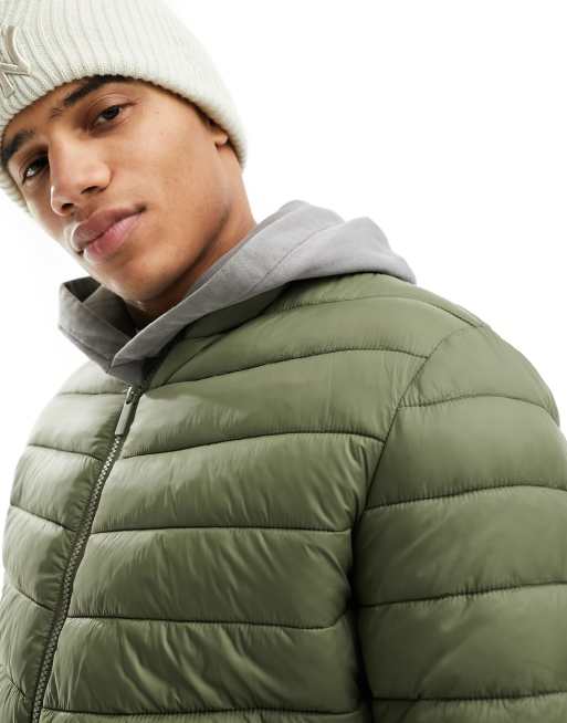 Chaqueta caqui acolchada ligera de Selected Homme , 2 de 4