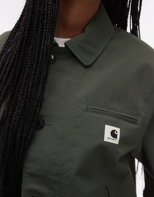 Chaqueta caqui con bolsillo de cremallera Barnett de Carhartt WIP, 2 de 4