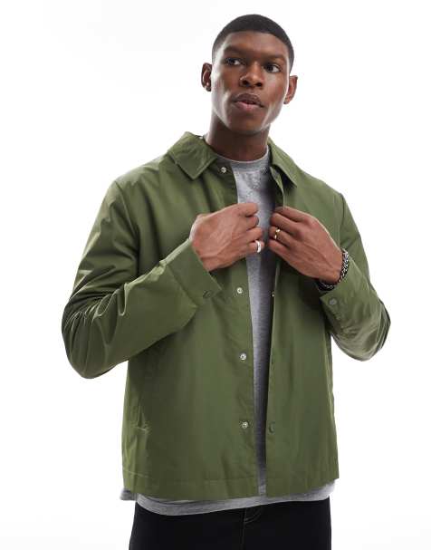 Chaqueta caqui de estilo entrenador ligera de ASOS DESIGN - view 1