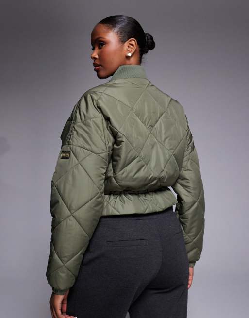 Chaqueta caqui guateada con cintura entallada Pagan de Barbour International, 4 de 4