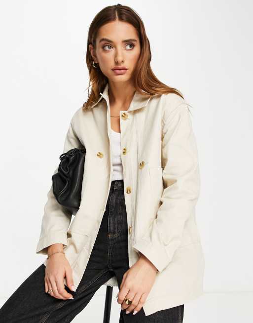 Chaqueta cargo color crema estilo casual de Whistles