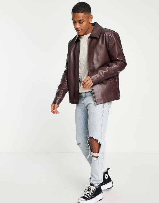 Chaqueta color burdeos store