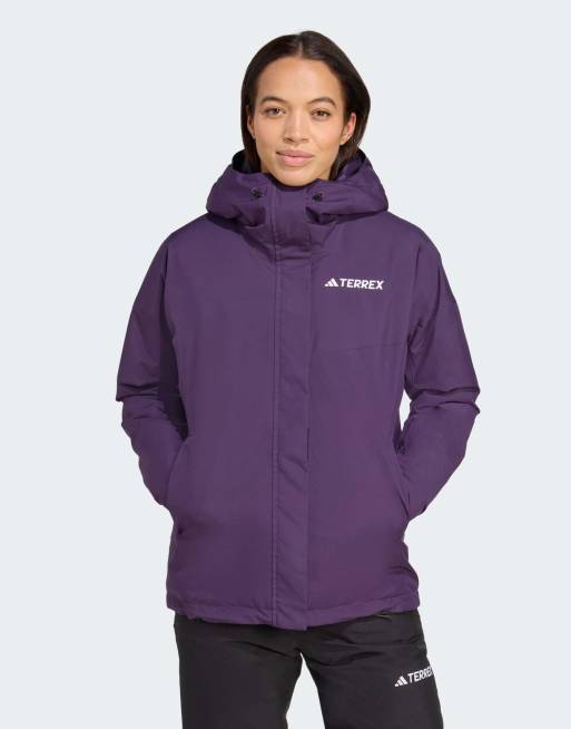 Chaqueta color ciruela aurora aislante Terrex Multi 2L RAIN.RDY de adidas Performance