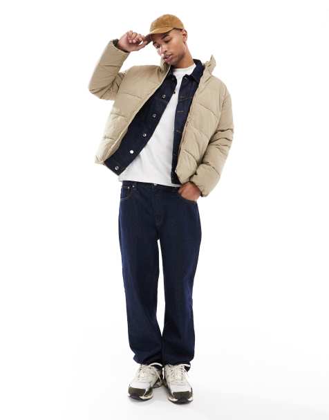 Chaqueta color crema acolchada con cuello alzado de ONLY & SONS - view 1