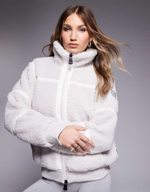 Chaqueta color crema de borreguito de EA7