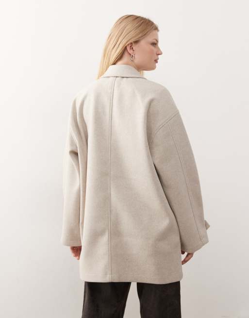 Chaqueta color crema estilo americana extragrande y holgada de Noisy May, 4 de 4