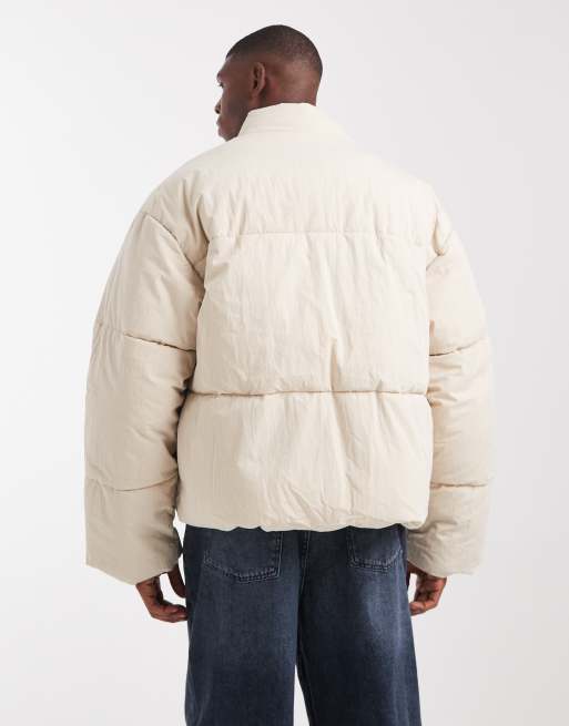 Chaqueta color crudo acolchada extragrande de ASOS DESIGN, 3 de 5
