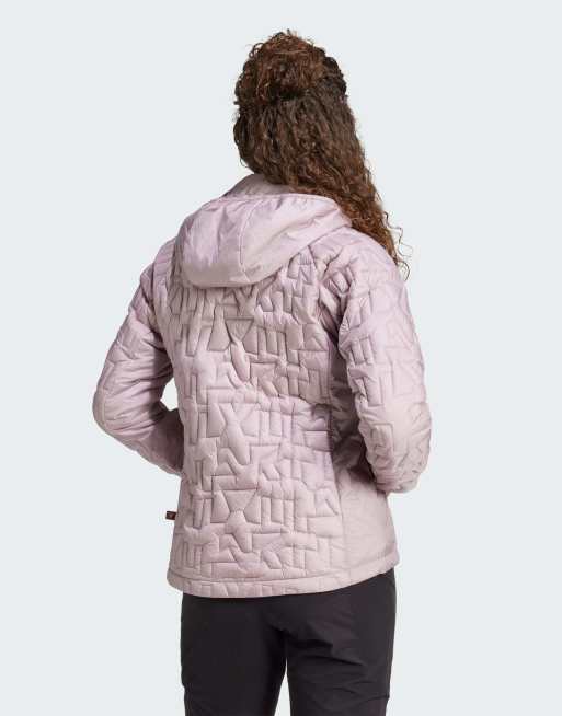 Chaqueta color malva pálido de corte suelto con capucha Terrex Xperior Primaloft de adidas, 2 de 4