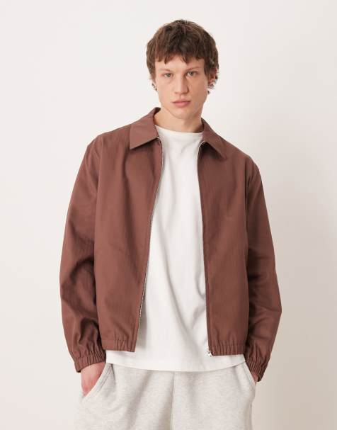 Chaqueta color óxido con patrón de espiga de ASOS DESIGN - view 1