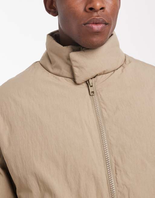 Chaqueta color piedra con cuello alzado de ASOS DESIGN, 5 de 5
