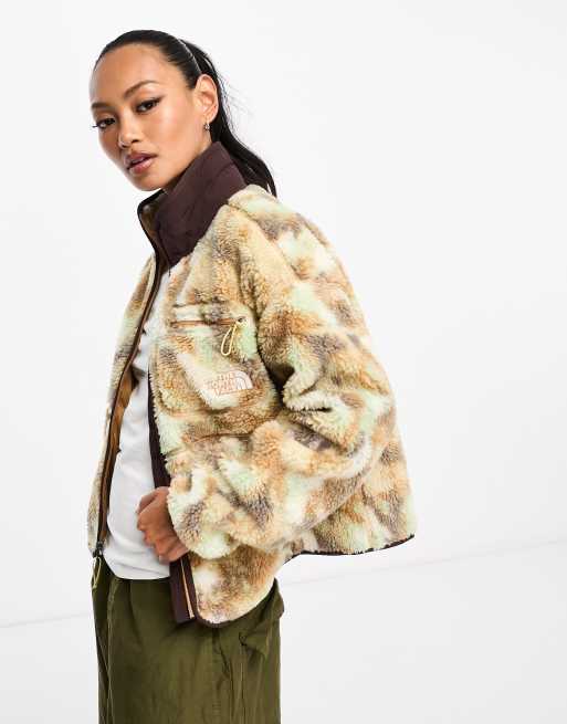 Chaqueta color piedra con estampado efecto texturizado y cremallera de felpa Heritage Extreme Pile de The North Face ClassicfuncenterShops