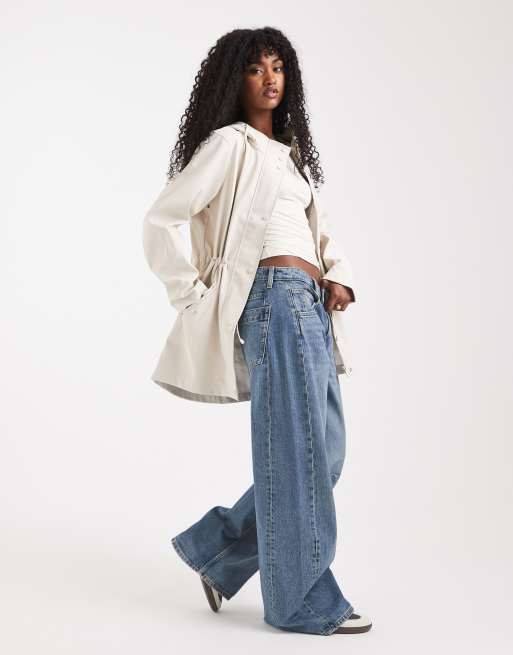 Chaqueta color piedra lunar con capucha y acabado revestido de Vero Moda, 4 de 4
