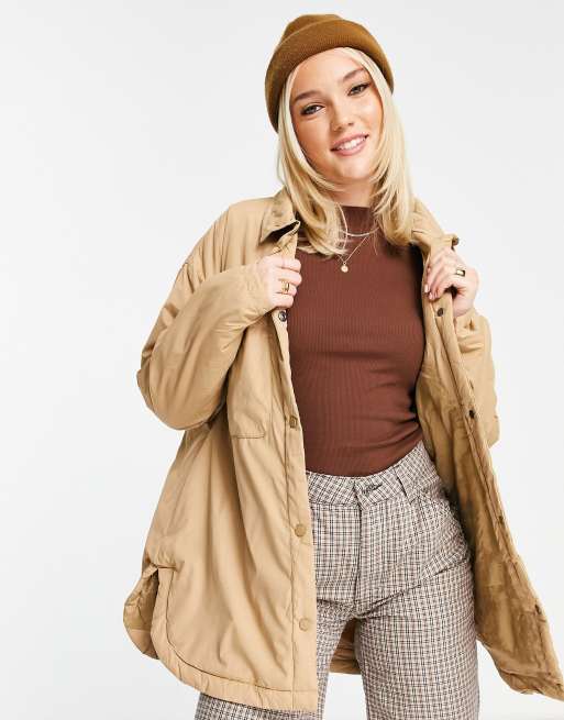 Chaqueta color tostado acolchada de Threadbare