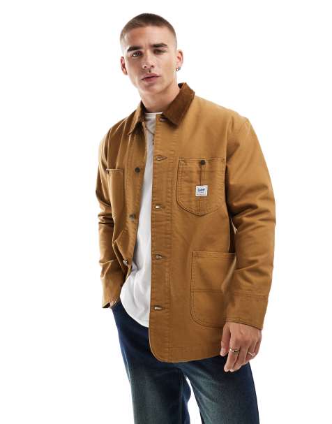 Chaqueta color tostado de corte suelto y estilo worker de lona de Lee - view 1