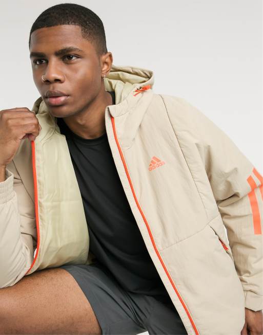 Chaqueta con capucha en color piedra Outdoors de adidas ASOS