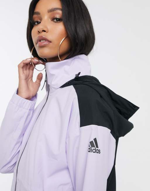 invadir llamar Antagonismo Chaqueta con capucha en violeta Outdoor de adidas | ASOS