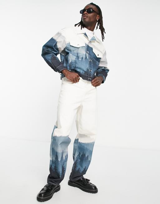 Chaqueta con estampado de paisaje estilo años 90 de ASOS DESIGN (parte de un conjunto)