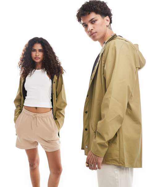 Chaqueta corta caqui impermeable 12010 de Rains - view 1