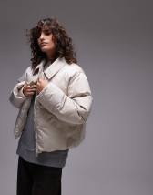 ASOS DESIGN short curly borg faux fur jacket in charcoal